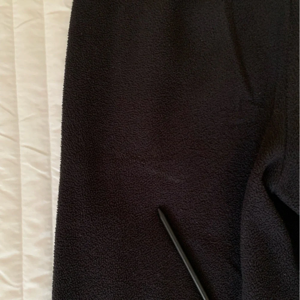 Children's Place Pants Girls Size 10 Black Fleece 1989 Place Bow Stretch Waist